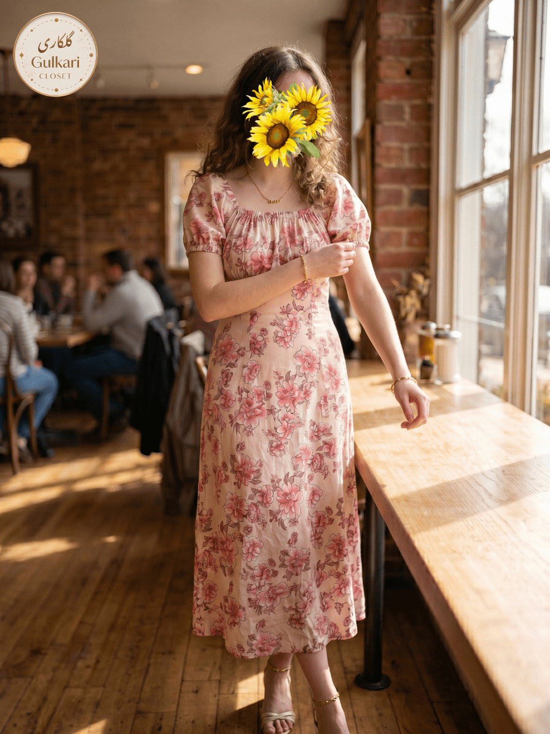 Pink Printed Frock